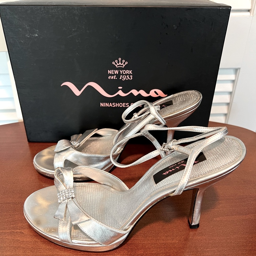 Nina Dressy Silver Sandals